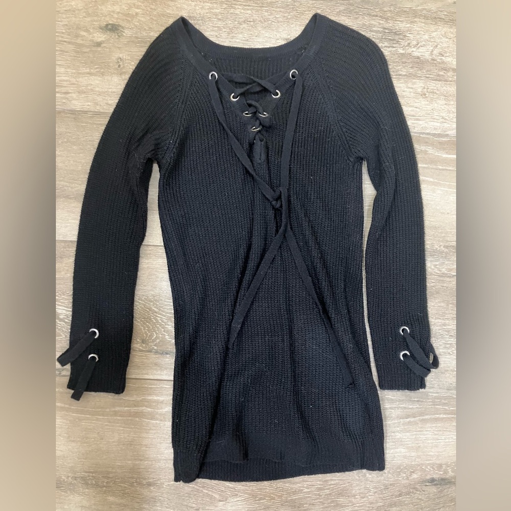 Black sweater dress